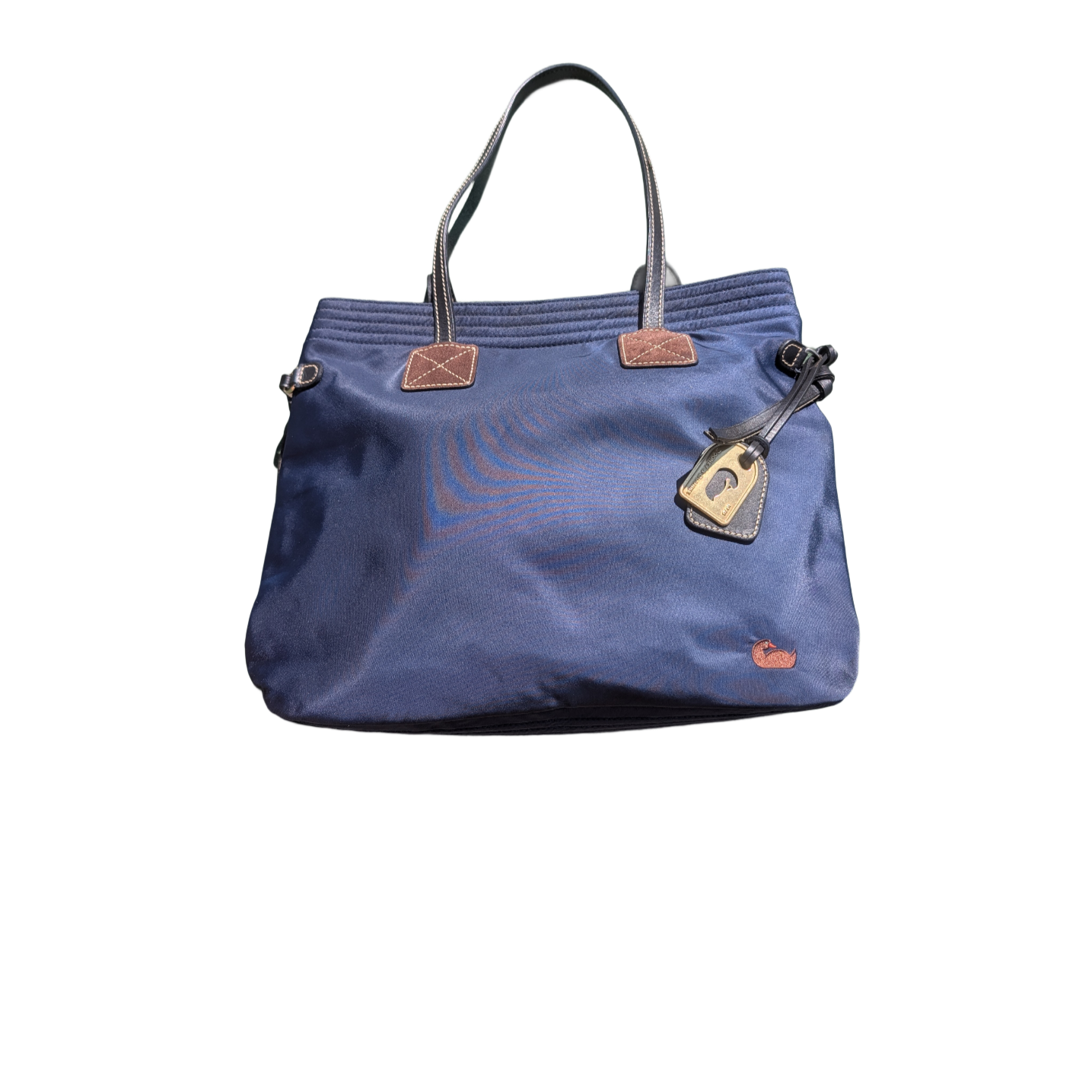 Auth Dooney & Bourke Blue Nylon Shoulder Tote Expandable